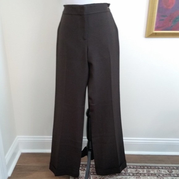 J. Crew brown wool slacks, size 4. - Picture 1 of 5